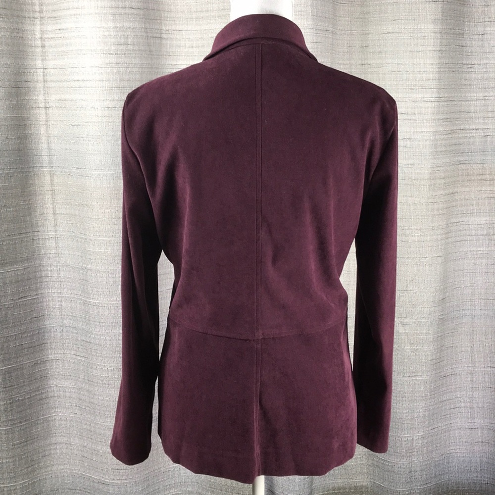 Apostrophe Plum Colored Zip Up Jacket - Picture 4 of 5